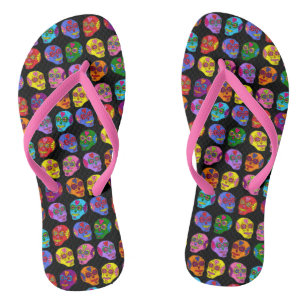 Chanclas Calavera de Lucha Libre Azucarada