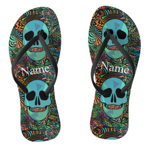 Chanclas Calavera Hippie de Halloween Thunder_Cove