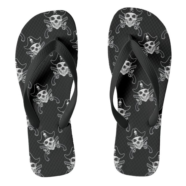 Chanclas Calavera pirata, vendas anchas, mujeres 8/9 - homb (Plantilla)