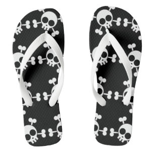 Chanclas Calavera pirata y huesos cruzados