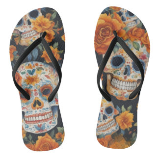 Chanclas Calaveras fantasmales: Diseño inspirado en Hallowe