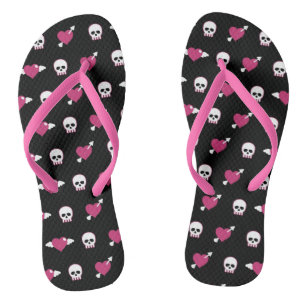 Chanclas Calaveras y corazones