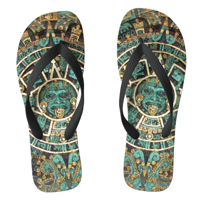 Chanclas Calendario azteca (Plantilla)
