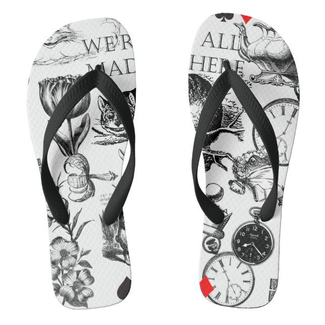 Chanclas Cáliz clásico del gato de Cheshire en wonderland m (Plantilla)