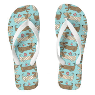 Chanclas Calzado de playa de Dachshund Flip Flops de perro 