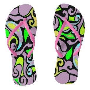 Chanclas Cambiar el color Wacky Retro Swirl :)