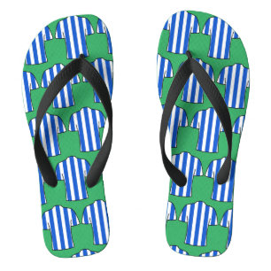 Chanclas Camisetas de fútbol diseñan en franjas azules