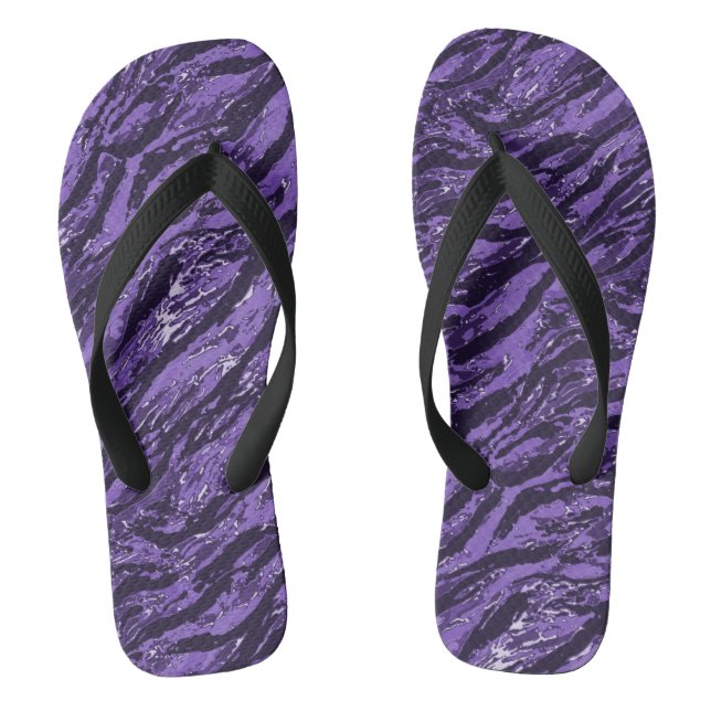 Chanclas Camo de rayas moradas (Plantilla)