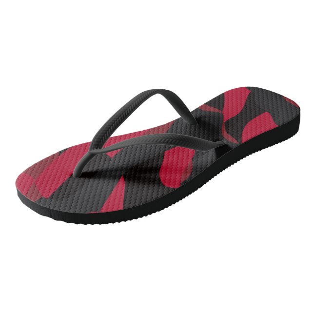 Chanclas camo rojo y negro (Angular)