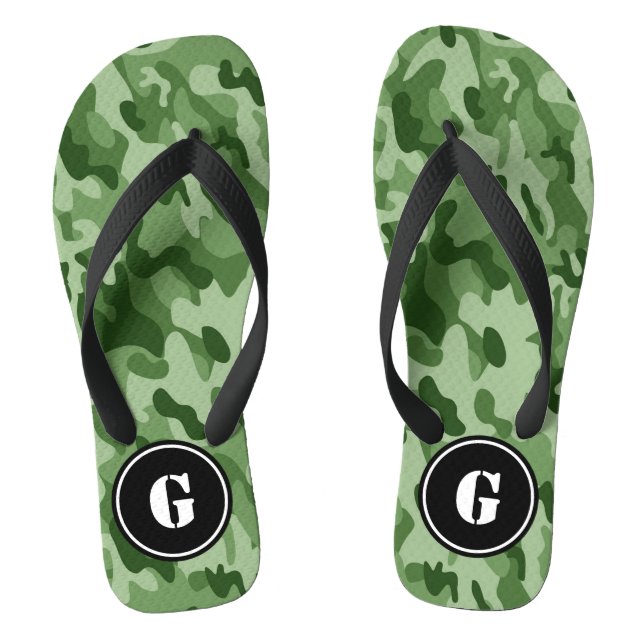 Chanclas Camo verde monograma (Plantilla)