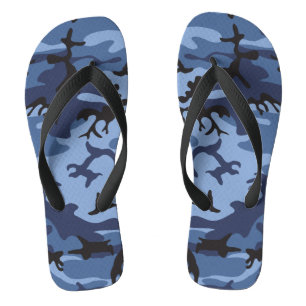 Chanclas Camuflaje azul marino, militar, ejército