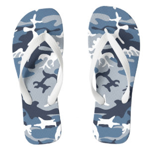Chanclas Camuflaje Azul Nieve Invernal, Militar, Ejército