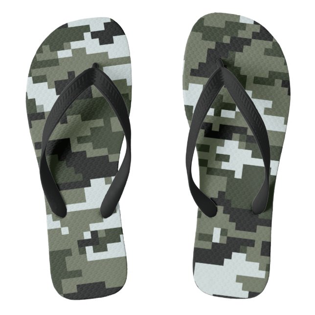 Chanclas Camuflaje Urbano Digital Pixel de 8 bits / Camo (Plantilla)