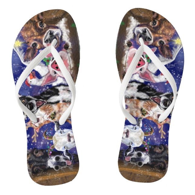 Chanclas Canción de navidades - Fiesta animal - Feliz (Plantilla)