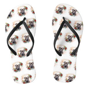 Chanclas Cane Corso Navidades Wreath Festimes Pup