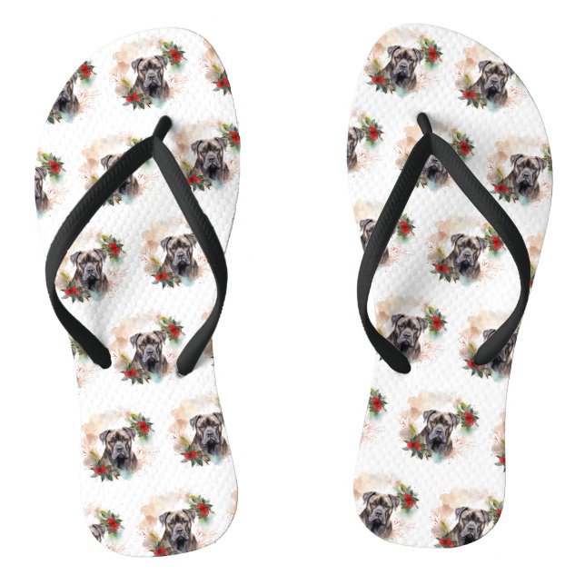 Chanclas Cane Corso Navidades Wreath Festimes Pup (Plantilla)
