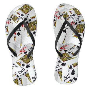 Chanclas "Capa Real: Una pila de tarjetas de Kings Poker"