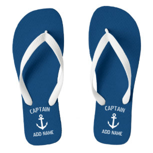 Chanclas capitán del barco de anclaje náutico azul marino p