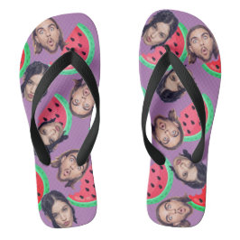 Chanclas Cara divertida | Cute Funny Watermelon Couple Phot