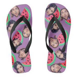 Chanclas Cara divertida   Cute Funny Watermelon Couple Phot