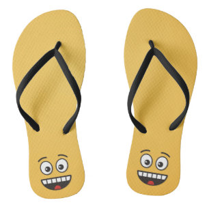 Chanclas Cara sonriente con boca abierta