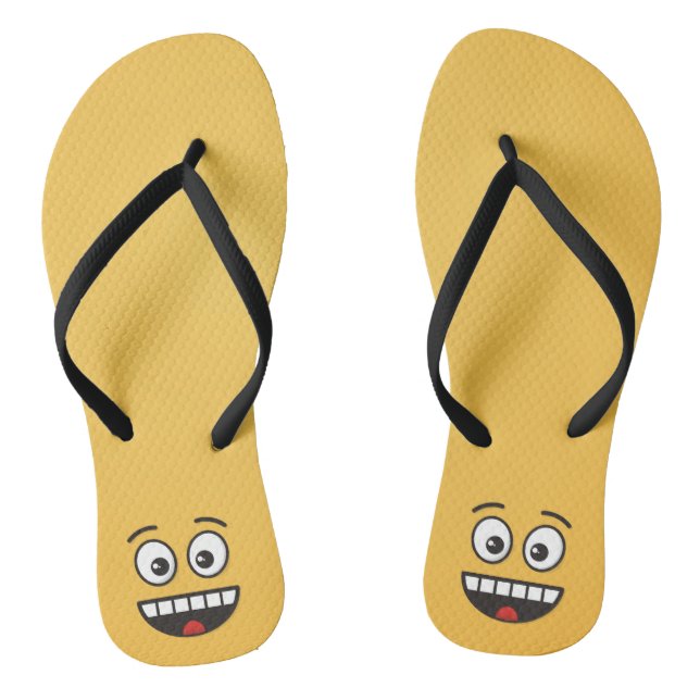 Chanclas Cara sonriente con boca abierta (Plantilla)