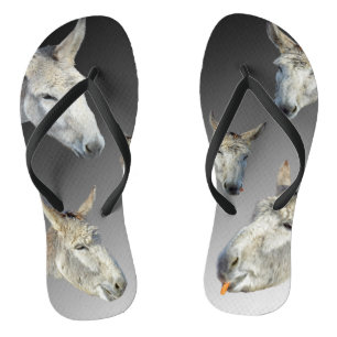 Chanclas Caras De Un Burro Blanco,