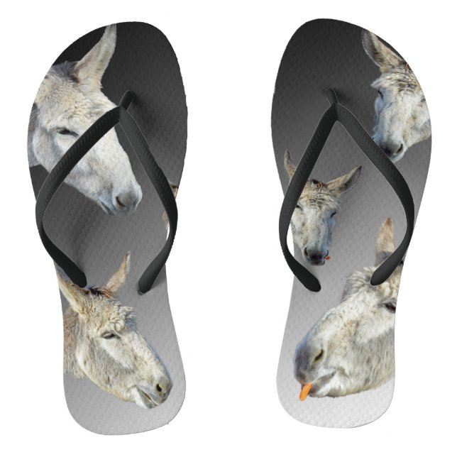 Chanclas Caras De Un Burro Blanco, (Plantilla)