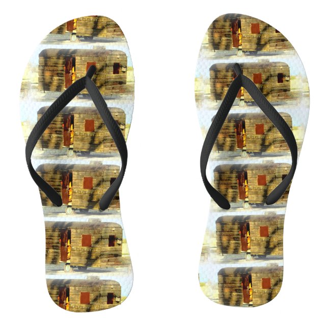 Chanclas Caravana de madera clásica de época (Plantilla)