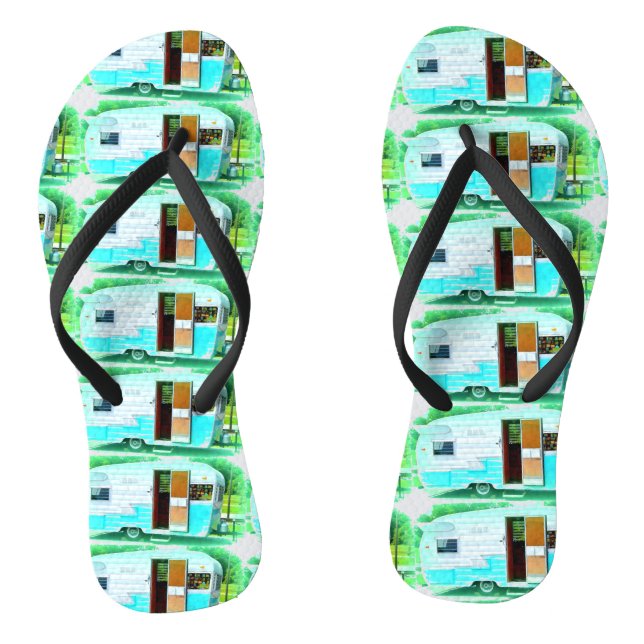 Chanclas Caravana gitana clásica de remolques de época (Plantilla)