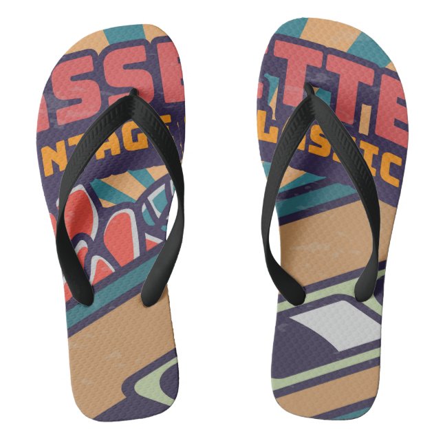 Chanclas Casete de época (Plantilla)