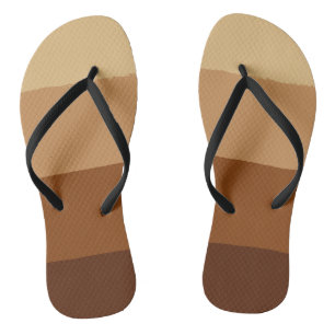 Chanclas Casual Brown 4 Stripes Mujeres Flip Flops