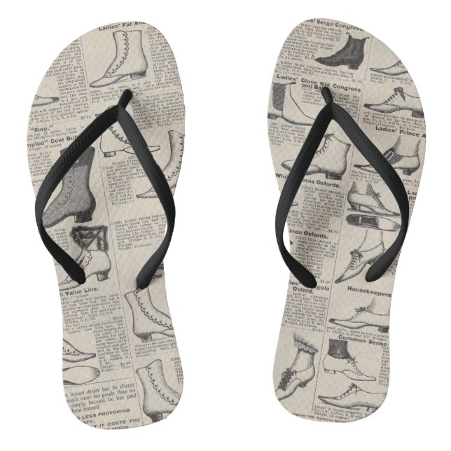 Chanclas Catálogo de zapatos de mujeres de la época - Moda  (Plantilla)