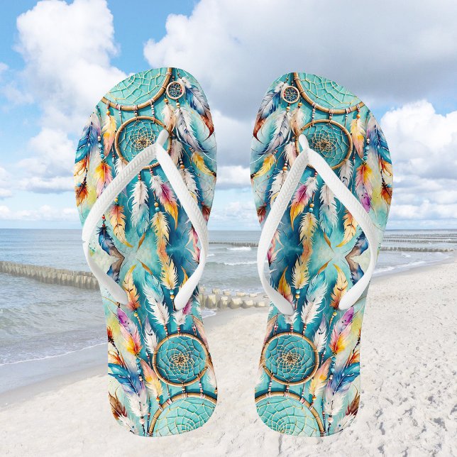 Chanclas Catcher del Boho American Indian Dream, acuarela (Subido por el creador)