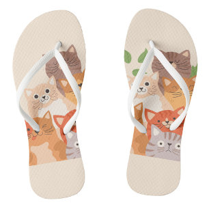 Chanclas Cats Cuadros Flip Flops