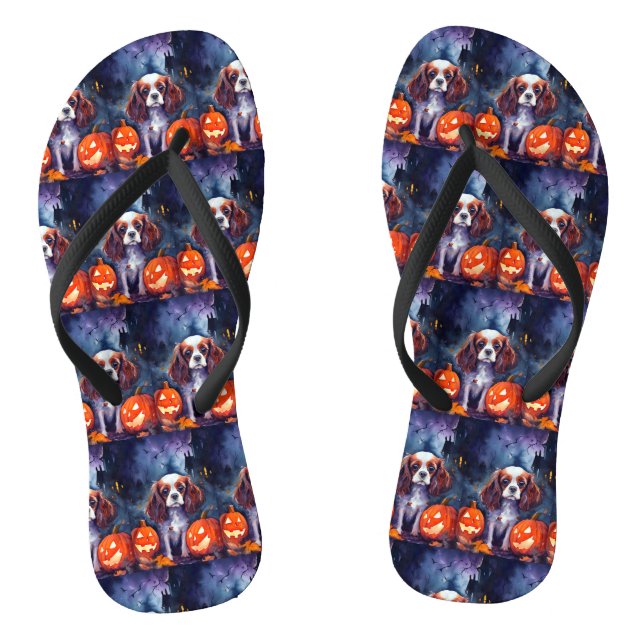 Chanclas Cavalier de Halloween King Charles Spaniel (Plantilla)