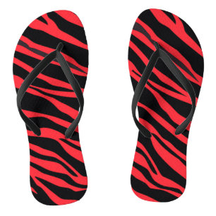 Chanclas Cebra Roja Rayada