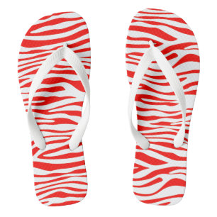 Chanclas Cebra roja y blanca