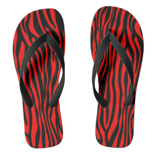 Chanclas Cebra roja y negra