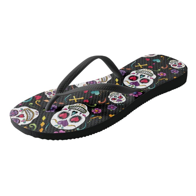 Chanclas Celebración de Calaveras - negro (Angular)
