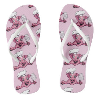 Chanclas Cerdito El Maníaco Hamicidal Divertido Arte Origin