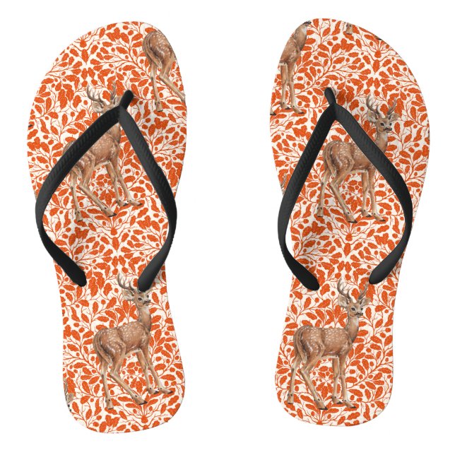 Chanclas Cerveza decorativa de damasco de roble en oran osc (Plantilla)