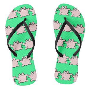 Chanclas Chancla para mujeres divertida de cerdo de dibujos