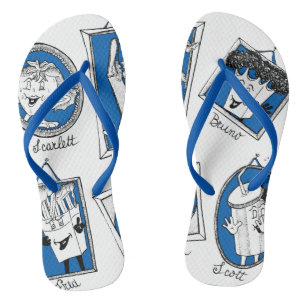 Chanclas "Charles pals" Royal Blue Flip Flops