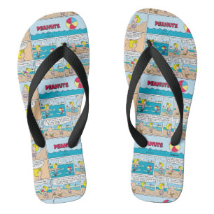 Chanclas Charlie Brown Y Sally En La Playa