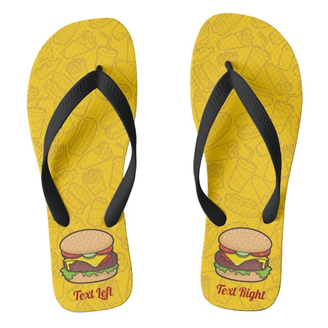 Chanclas Cheeseburger Flip Flops (Plantilla)