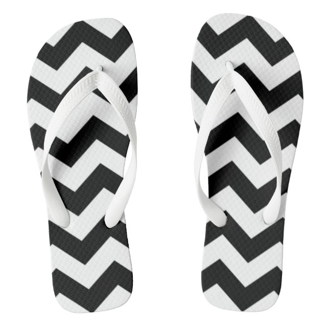 Chanclas Chevron negro (Plantilla)