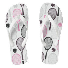 Chanclas Chicas rosadas y marrones de tenis femenino