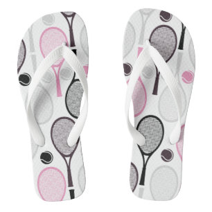 Chanclas Chicas rosadas y marrones de tenis femenino