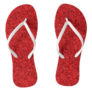 Chanclas Chispas rojas glamorosas elegantes de la
